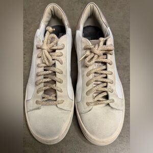 Thea P448 White Leather & Suede Womens Sneakers | Sz 11.5 us; EU size 43